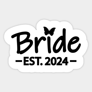 Bride EST. 2024 creative typography design Sticker